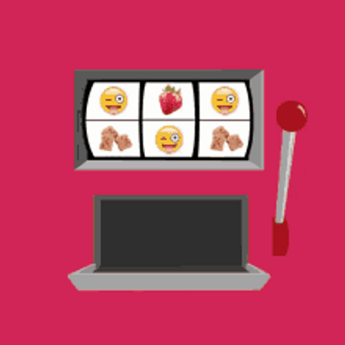 Pokies Slot Machine Gamble Overflowing Prizes Face Emoji GIF