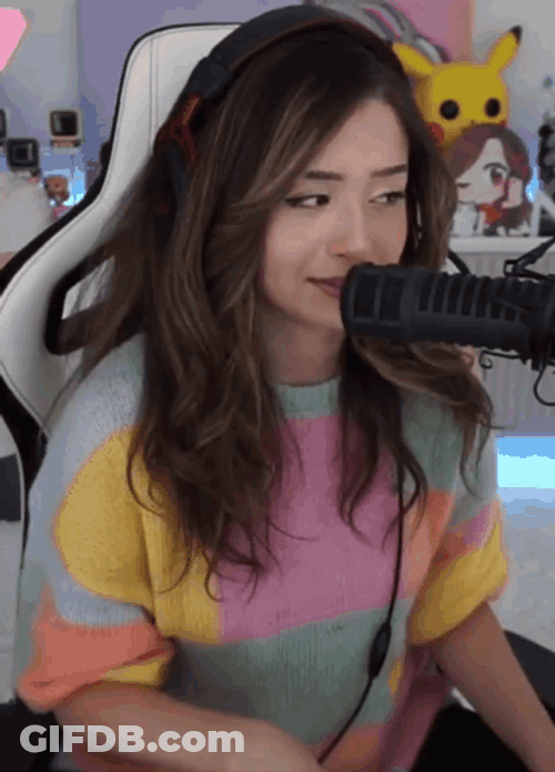 Pokimane Little Hand Sign Laugh GIF