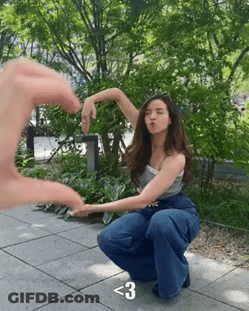 Pokimane Making Heart Sign GIF