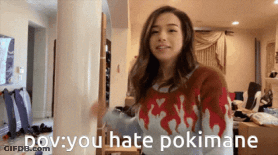 Pokimane Punching Phone Camera GIF