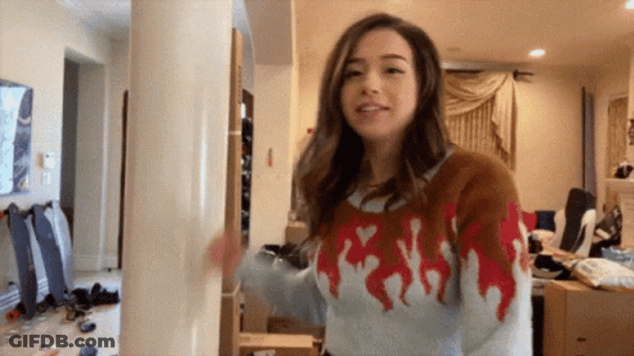 Pokimane Trying Camera Punch GIF