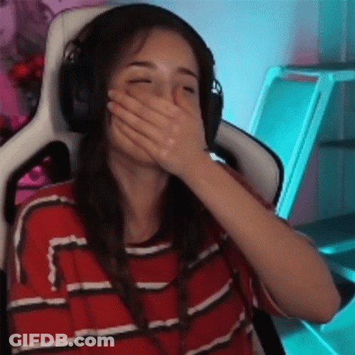 Pokimane Trying Not To Laugh GIF
