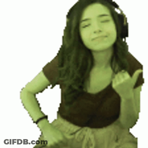 Pokimane Vibe Through Music GIF