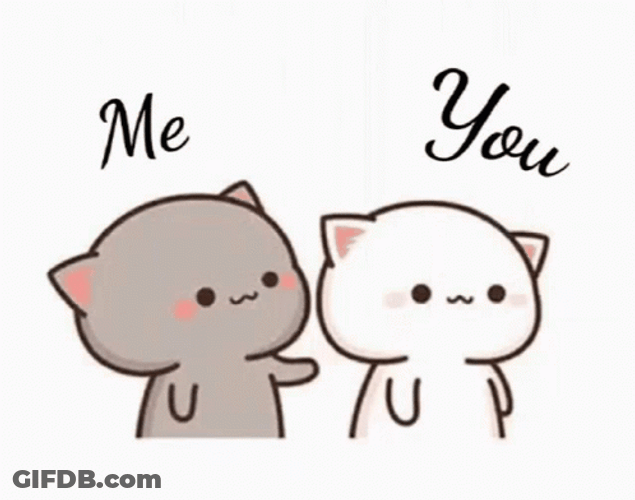 Poking Cat Kiss You GIF