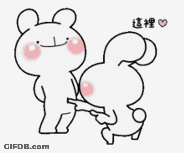 Poking Rabbit Funny Love GIF