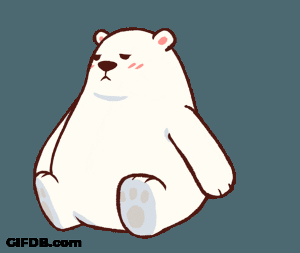 Polar Bear Cartoon Yawn GIF