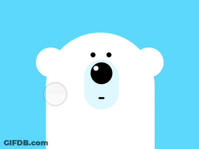 Polar Bear Following An Orb GIF