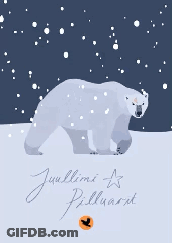 Polar Bear In Snow Jullimi Pilluarut GIF