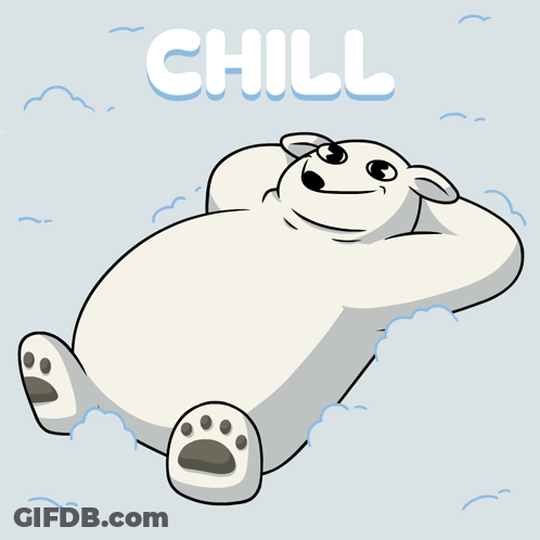 Polar Bear Laying Down Chill GIF