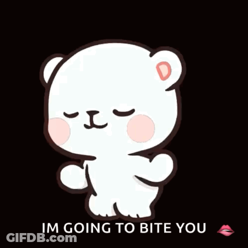Polar Bear Saying I'm Going To Bite You GIF