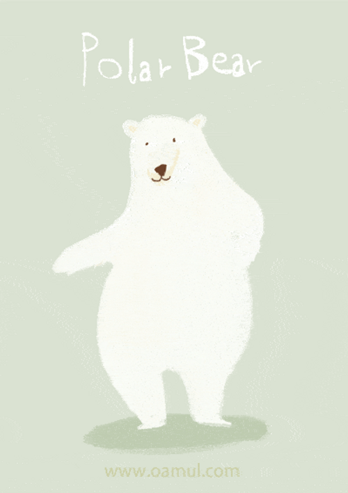 Polar Bear Showing Off Dance Moves GIF