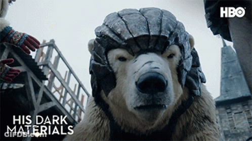 Polar Bear Wearing Helmet His Dark Materials GIF