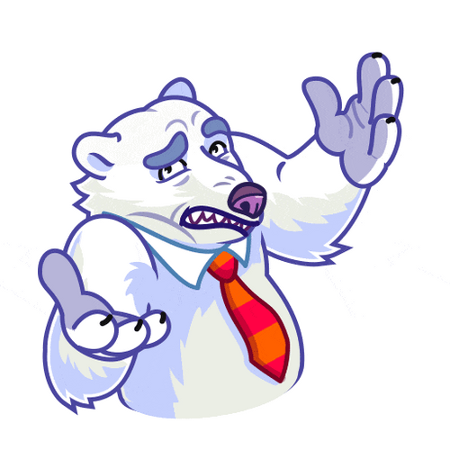 Polar Bear Wearing Necktie GIF