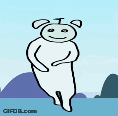 Polar Bear With I On Head GIF