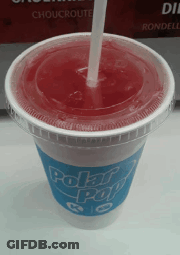 Polar Pop Cup With Straw GIF