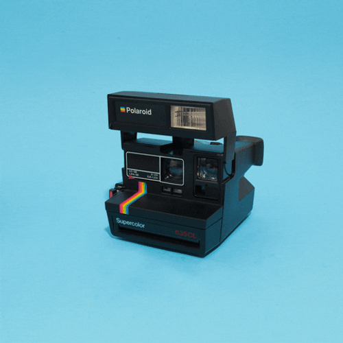 Polaroid Camera Printing Cheese GIF