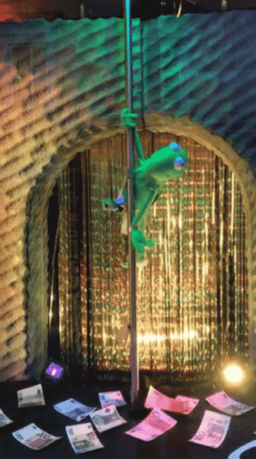 Pole Dancing Kermit GIF
