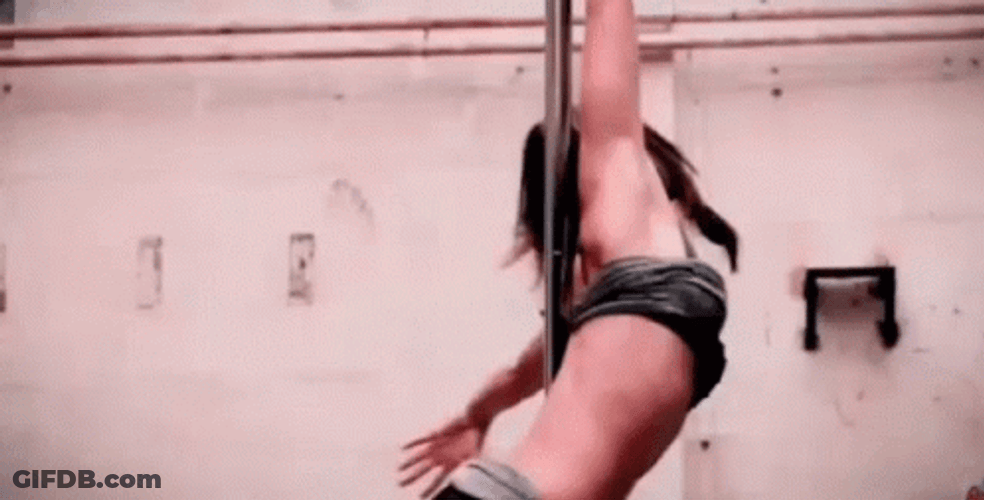 Pole Dancing Professional Turning Fast GIF