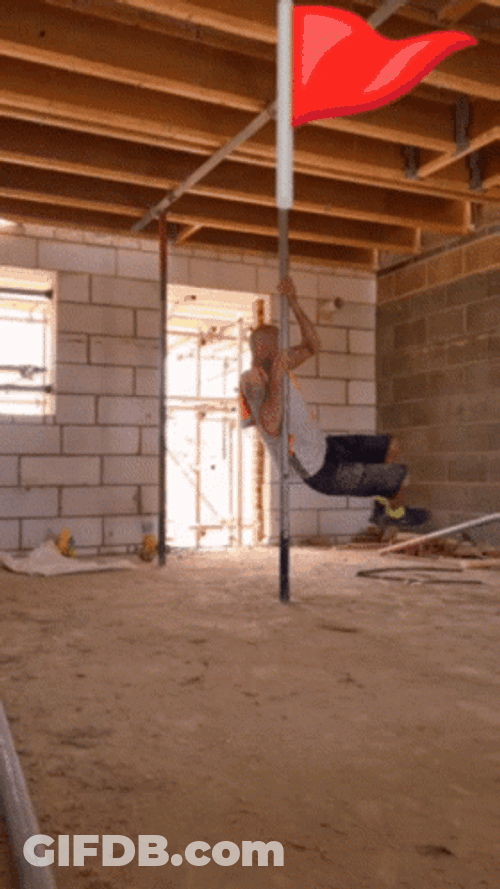 Pole Dancing Red Flag GIF
