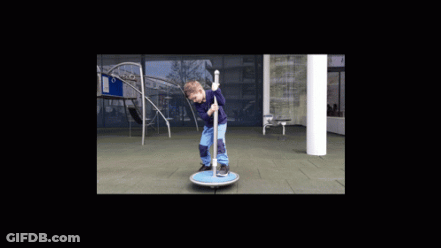 Pole Spin Like Merry Go Round GIF