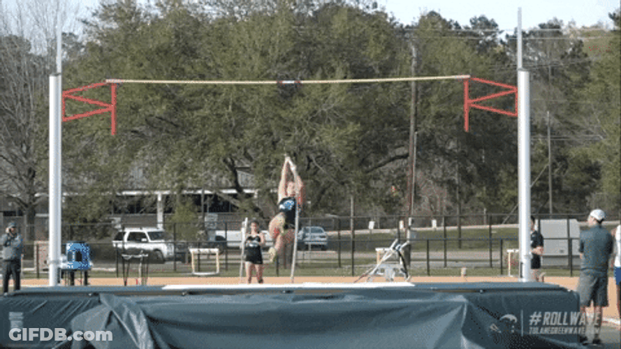 Pole Vault Fail Jump GIF