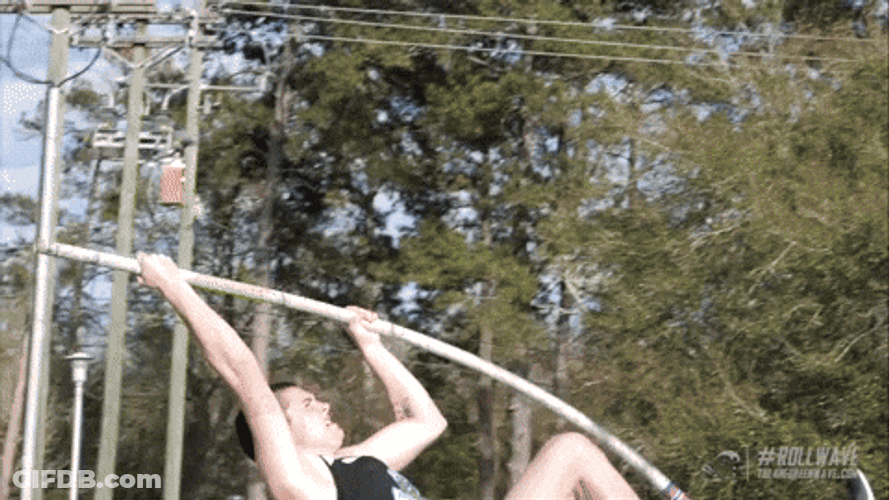 Pole Vault Roll Wave Pass GIF