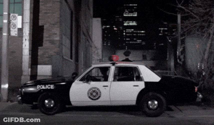 Police Academy Car Lights GIF