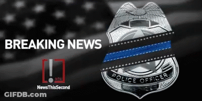 Police Badge With Blue Line GIF
