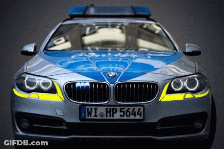 Police Bmw Car Lights GIF