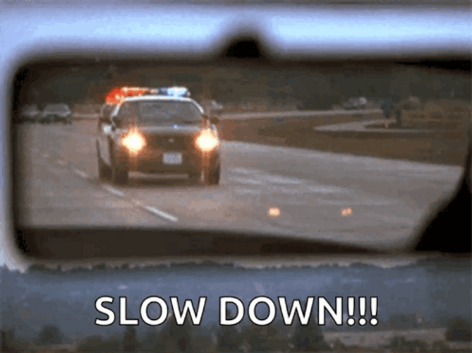 Police Car Chasing Slow Down GIF