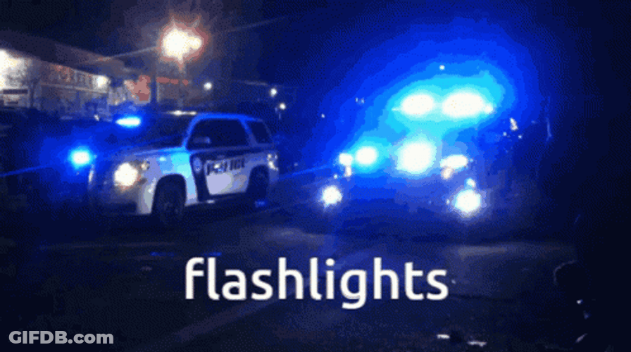 Police Car Flash Lights GIF