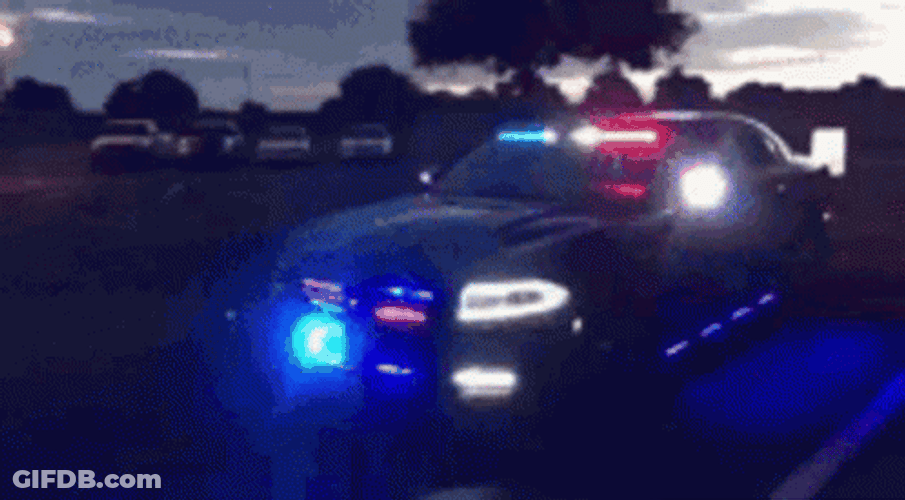Police Car Lights Dodge Charger GIF
