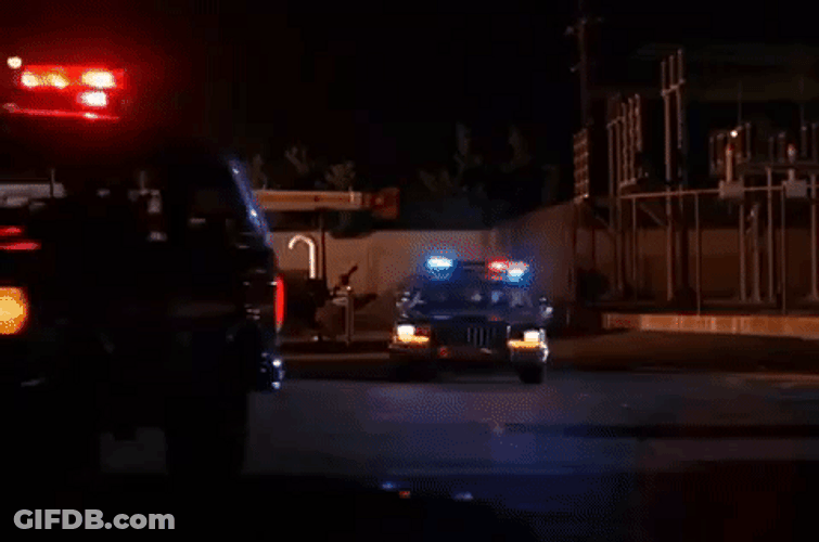 Police Car Lights Drift GIF