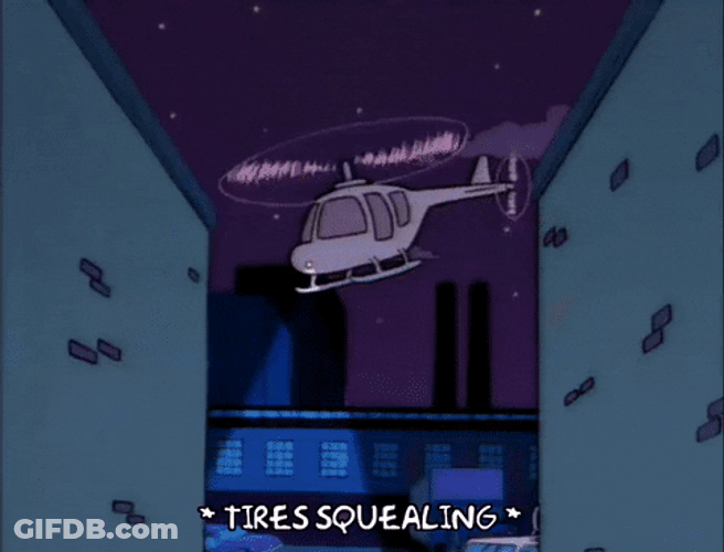 Police Car Lights The Simpsons Helicopter GIF