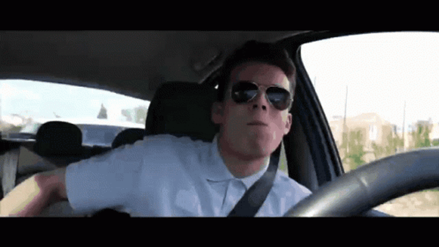Police Car Putting On The Lights GIF