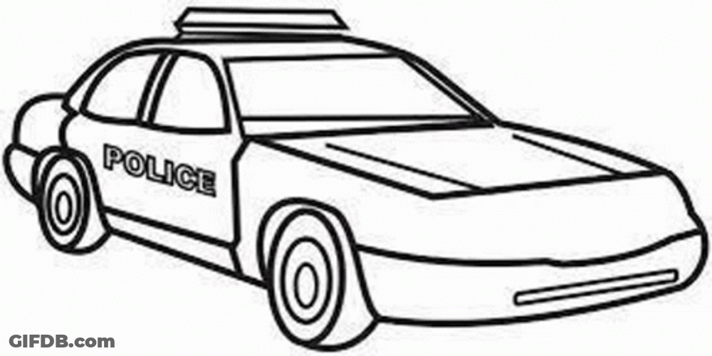 Police Car Ready For Coloring GIF