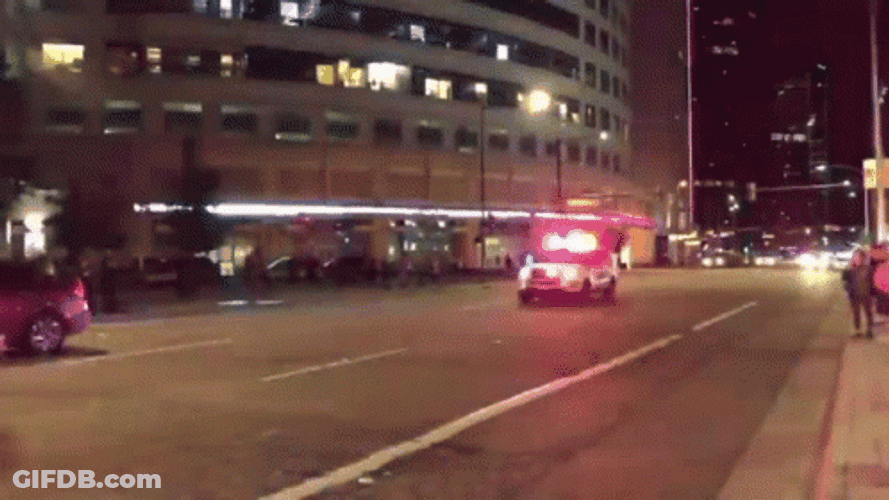 Police Car Street Patrolling GIF