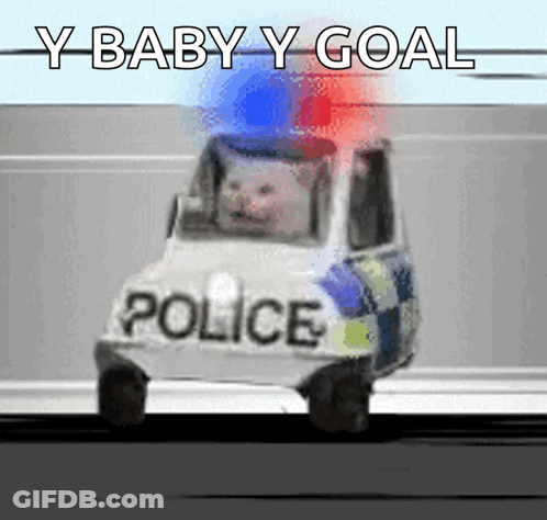 Police Car With Y Baby Y Goal GIF