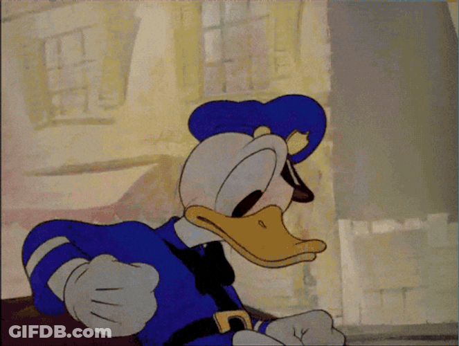 Police Donald Duck Salutes Will Do GIF