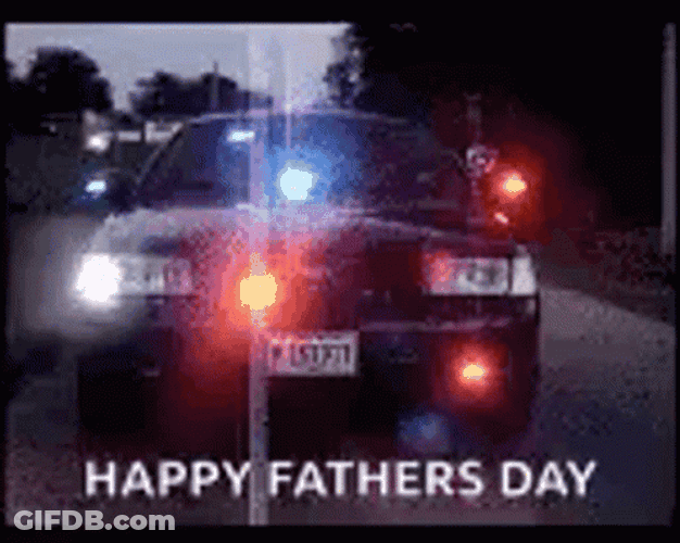 Police Lights Cop Happy Fathers Day GIF