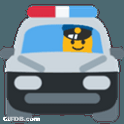 Police Lights Kids Drawing Simple Childish GIF