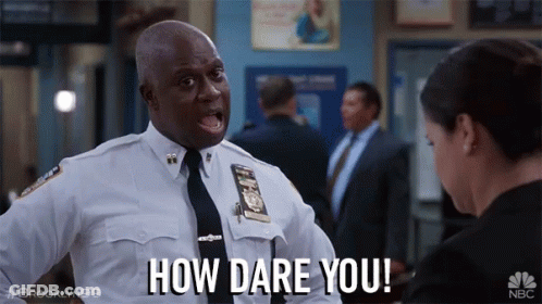 Police Man Saying How Dare You To Woman GIF