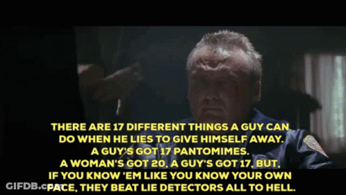 Police Man Talking About Lying Giveaways GIF