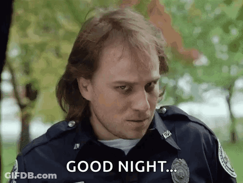 Police Officer Giving Good Night GIF