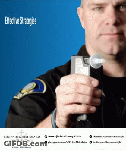 Police Officer Holding Breathalyzer With Effective Strategies GIF