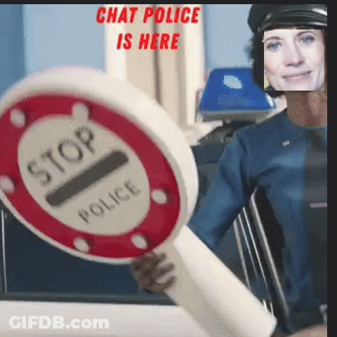 Police Officer Holding Stop Sign GIF