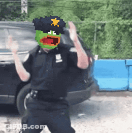 Police Officer Pointing At Camera With Birthday Message GIF