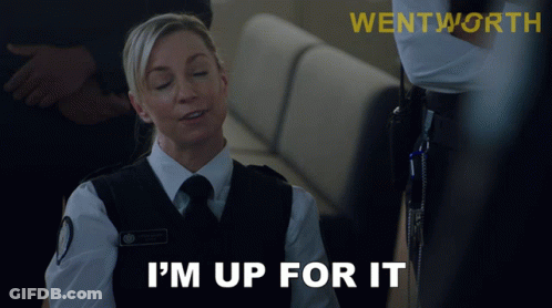 Police Officer Saying I'm Up For It GIF
