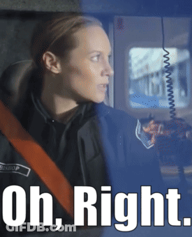 Police Officer Saying Oh Right GIF