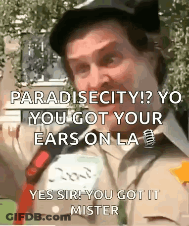 Police Officer Saying Paradisecity Yo You Got Your Ears On La GIF